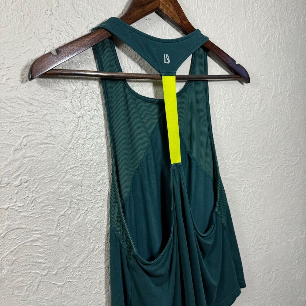 BuffBunny Collection Racerback Tank Top XS Modal Neon T-Strap Ribbed Hunter Gym - Picture 7 of 10